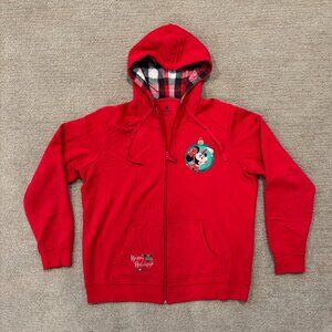 Disney Parks Women's Holiday Full-Zip Hoodie - Size XL - Minnie Mouse